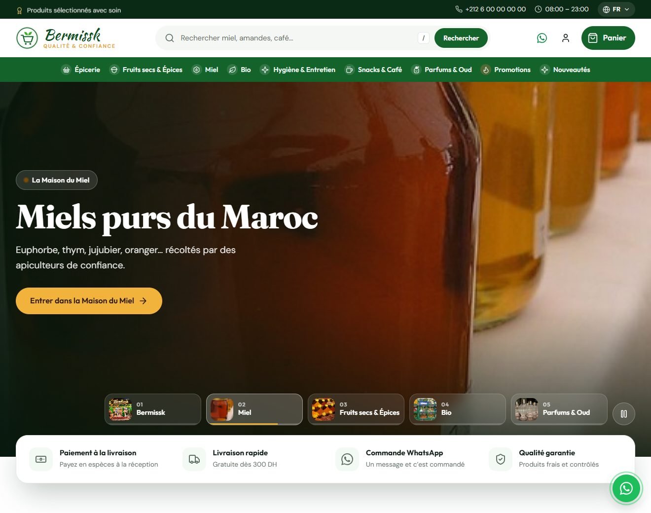 Page d'accueil du site Bermissk